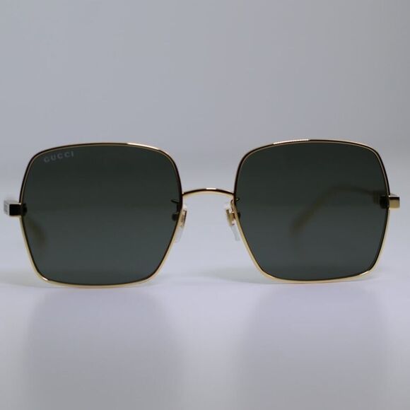 NEW Gucci GG1434S 001 Yellow Gold Grey Unisex Authentic main image 8